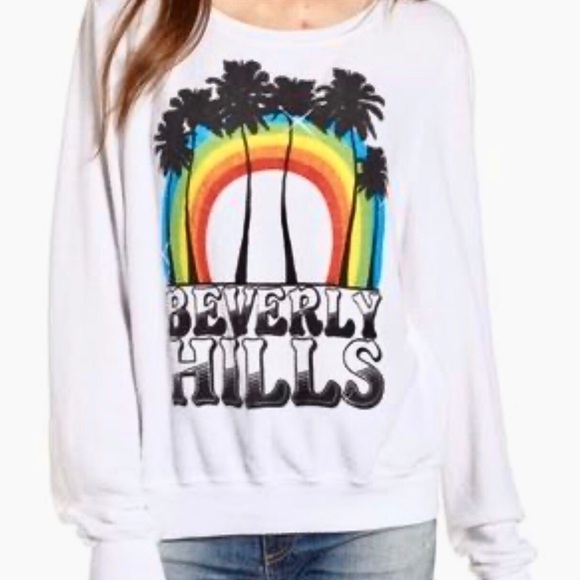Wildfox Tops - NWT Dream Scene Beverly Hills Rainbow Sweatshirt
